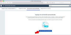 conversion personalizada facebook ads paso a paso