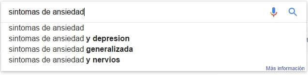 Síntomas de ansiedad